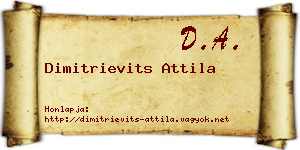 Dimitrievits Attila névjegykártya
